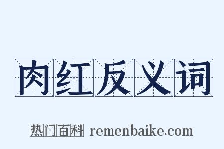 肉红反义词是什么意思的图片